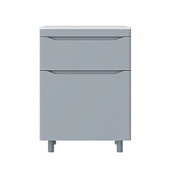 Vivon Тумба с раковиной Shelly 60 серая матовая – фотография-11